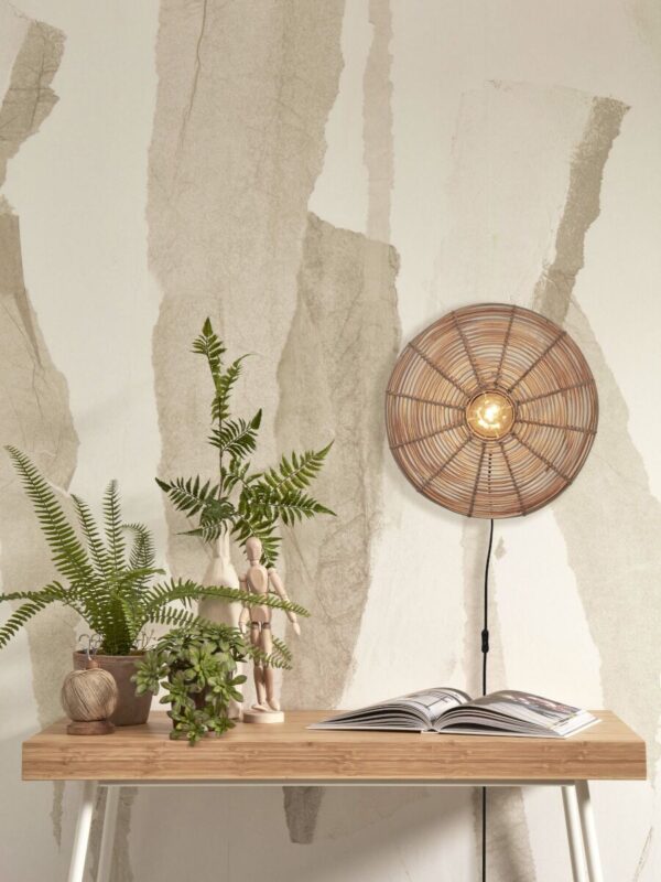 Rotan naturel bohemien wandlamp metaal GOOD&MOJO Tanami - Image 2
