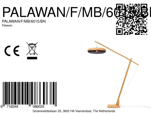 Vloerlamp bamboe zwart naturel bohemian GOOD&MOJO Palawan - Image 9