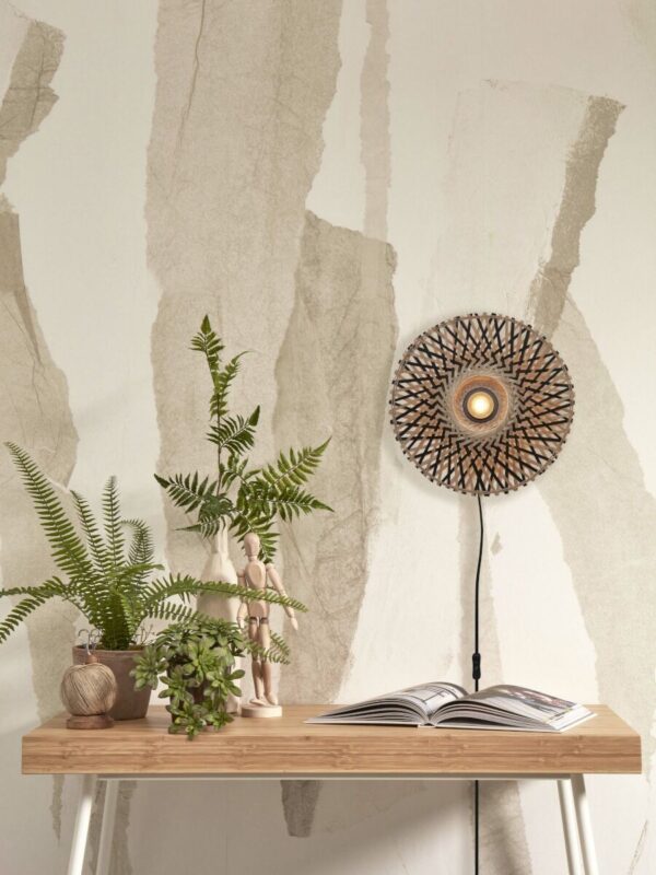 Bohemian bamboe wandlamp naturel/zwart XS GOOD&MOJO Kalimantan - Image 2