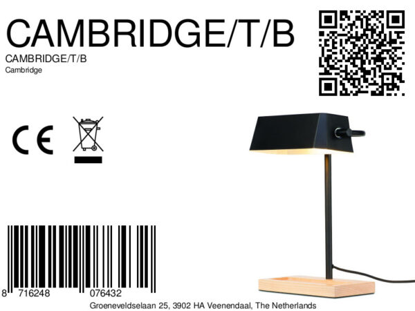 Zwarte metalen retro tafellamp It's About RoMi Cambridge - Image 6