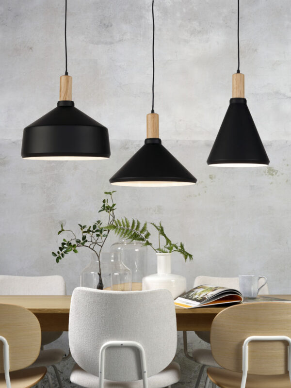 Naturel/zwarte hanglamp hout/metaal S It's About RoMi Melbourne - Image 5
