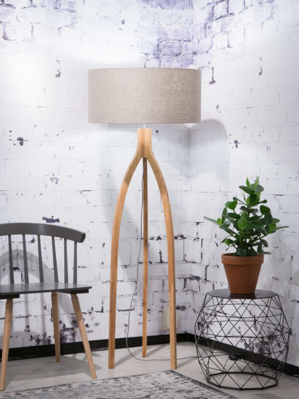 Loodgrijze vloerlamp kruk klein GOOD&MOJO Annapurna - Image 2
