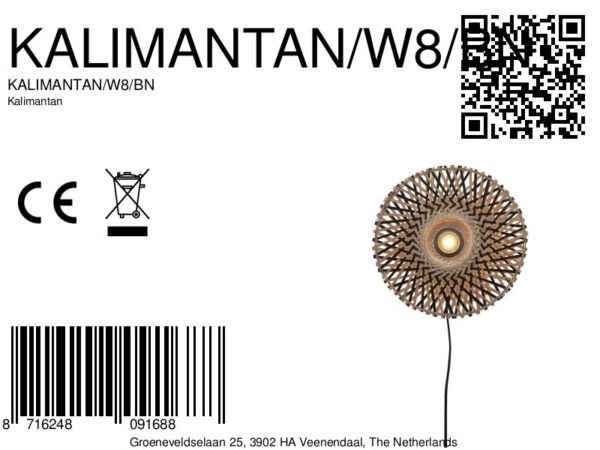 Bohemian bamboe wandlamp naturel/zwart XS GOOD&MOJO Kalimantan - Image 13
