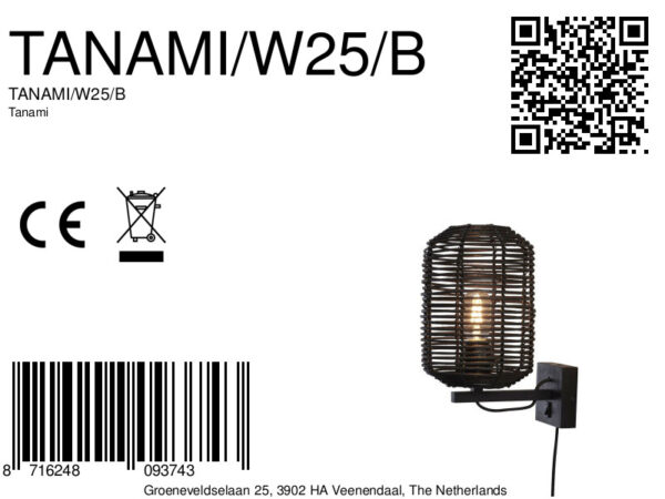 Zwarte bohemian wandlamp metaal rotan GOOD&MOJO Tanami - Image 9