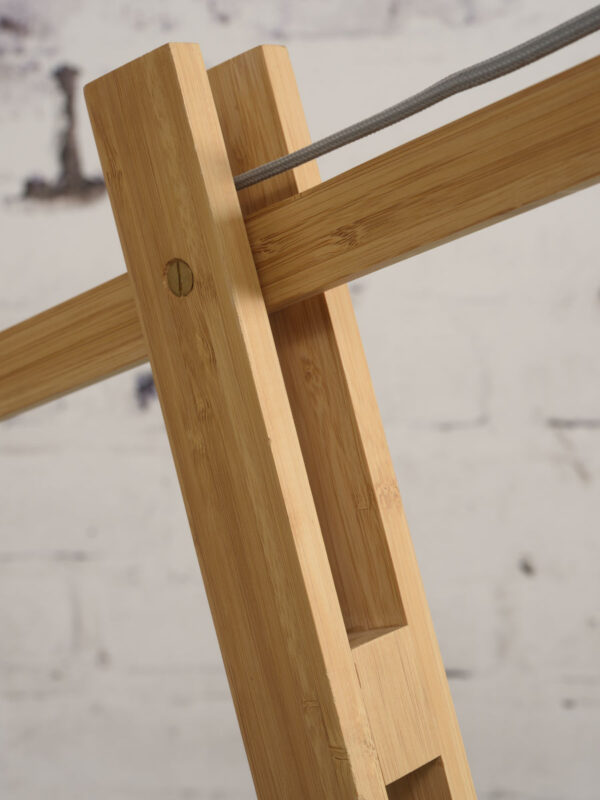 Grijze bamboe Scandinavische vloerlamp GOOD&MOJO Montblanc - Image 4