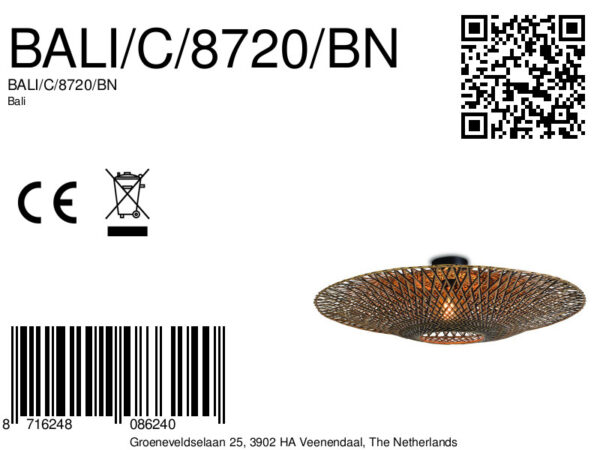 Zwarte plafonnière ufo groot GOOD&MOJO Bali - Image 6