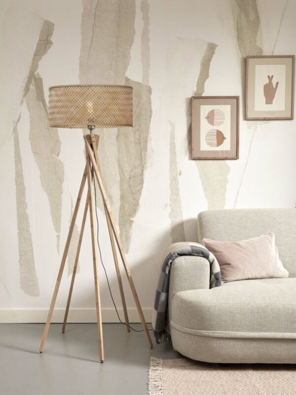 Ronde naturel bohemian vloerlamp GOOD&MOJO Java - Image 2