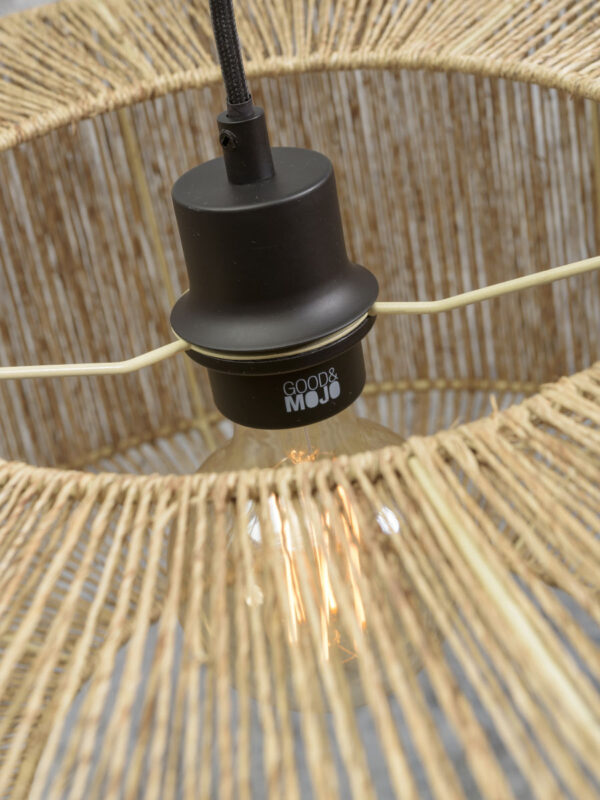Rieten zwarte naturel bohemian hanglamp GOOD&MOJO Iguazu - Image 6