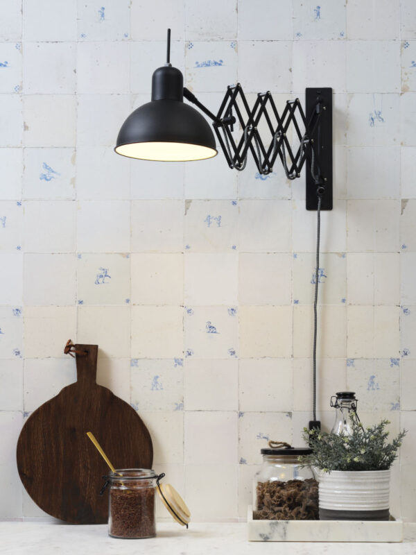 Industriële zwarte wandlamp metaal It's About RoMi Aberdeen - Image 7