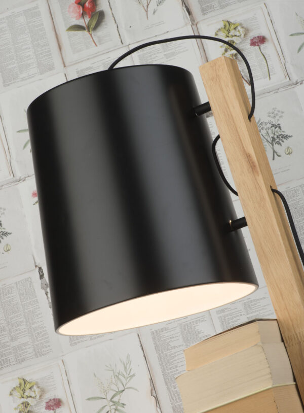 Zwarte houten retro vloerlamp It's About RoMi Cambridge - Image 4