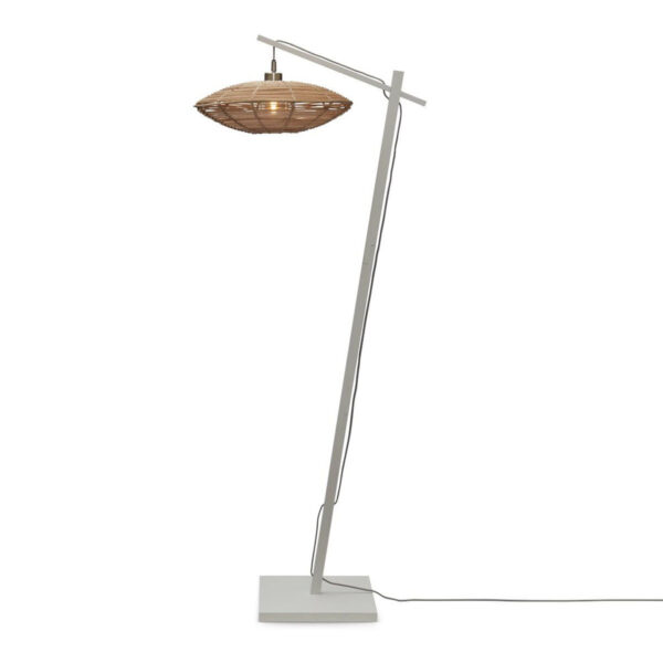 Bohemian schotelvormige vloerlamp naturel rotan GOOD&MOJO Tanami
