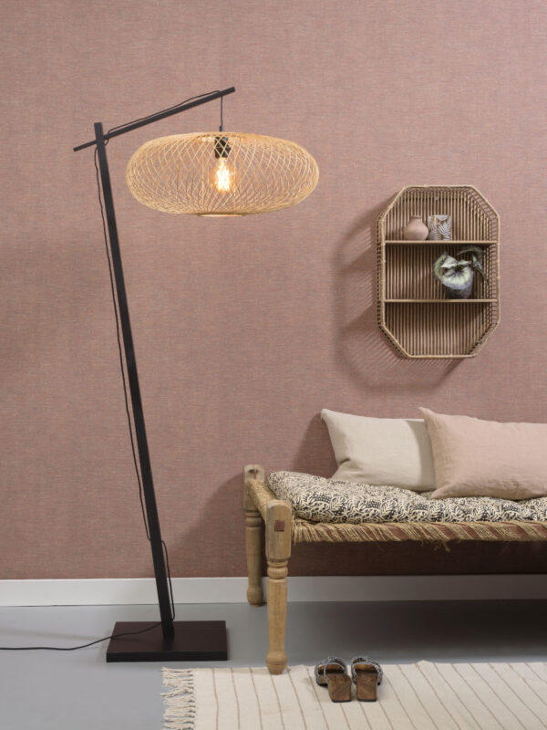 Naturel-bamboe bohemien vloerlamp zwart GOOD&MOJO Cango - Image 5