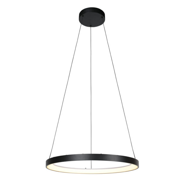 Zwarte minimalistische ring hanglamp Mexlite Circolare - Ø 58cm