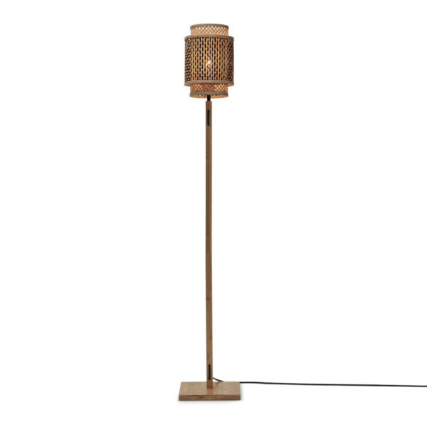 Naturel bamboe vloerlamp boheems GOOD&MOJO Bhutan