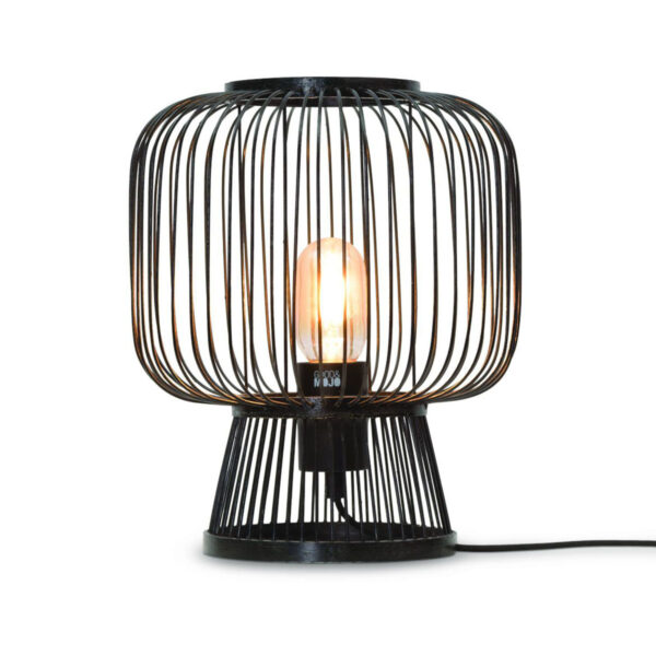 Zwarte tafellamp bamboe bohemian GOOD&MOJO Cango