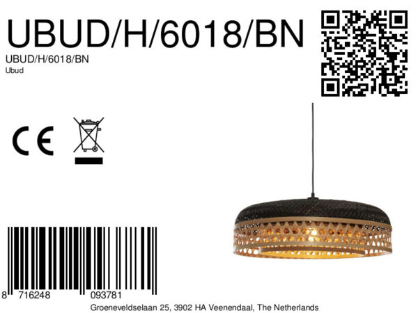 Zwart-naturel bamboe metaal bohemien hanglamp GOOD&MOJO Ubud - Image 12