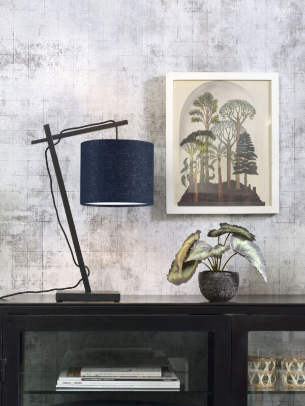 Blauwe bohemian tafellamp linnen GOOD&MOJO Andes - Image 2