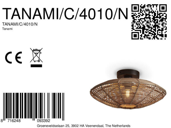 Naturel plafonnière metaal rotan bohemian GOOD&MOJO Tanami - Image 9