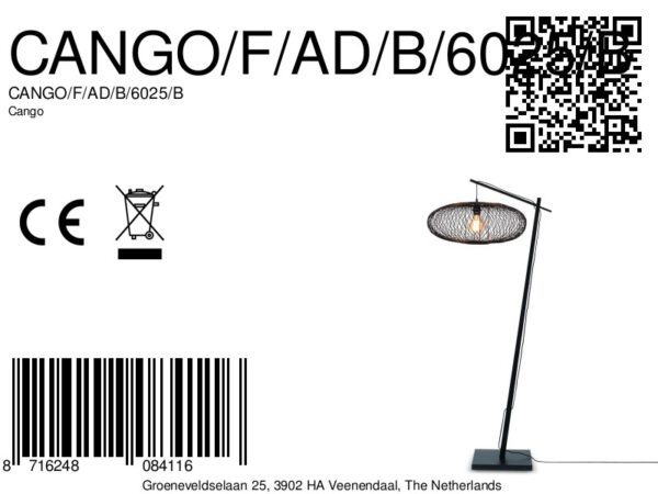 Bohemian bamboe naturel-zwarte vloerlamp GOOD&MOJO Cango - Image 12