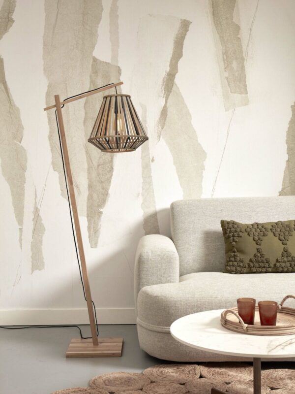 Lantaarn vloerlamp naturel/zwart bamboe GOOD&MOJO Merapi - Image 2