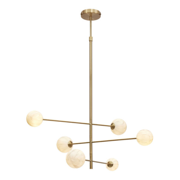 Goudkleurige hanglamp 6-dessinbol halters It's About RoMi Carrara
