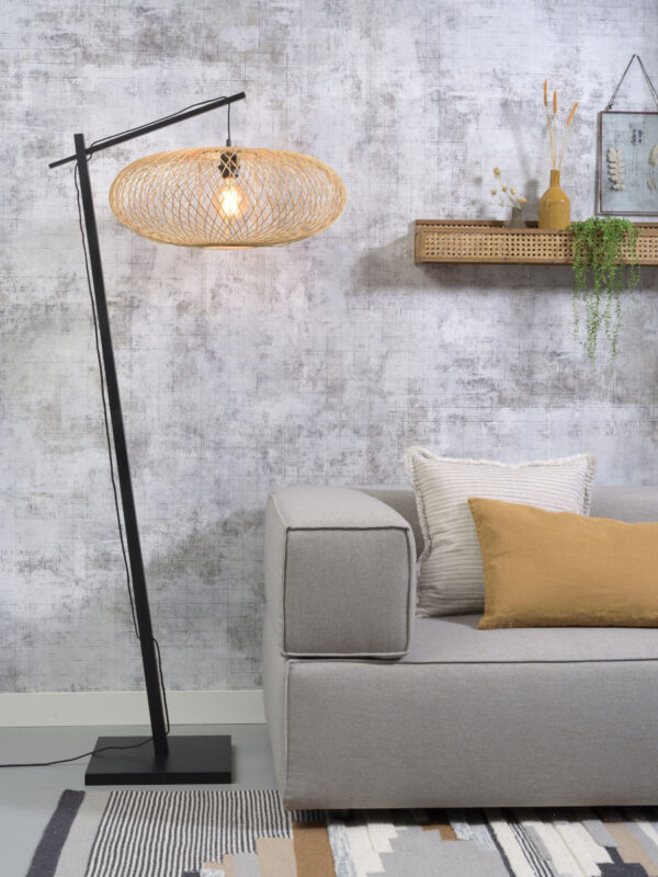 Naturel-bamboe bohemien vloerlamp zwart GOOD&MOJO Cango - Image 2