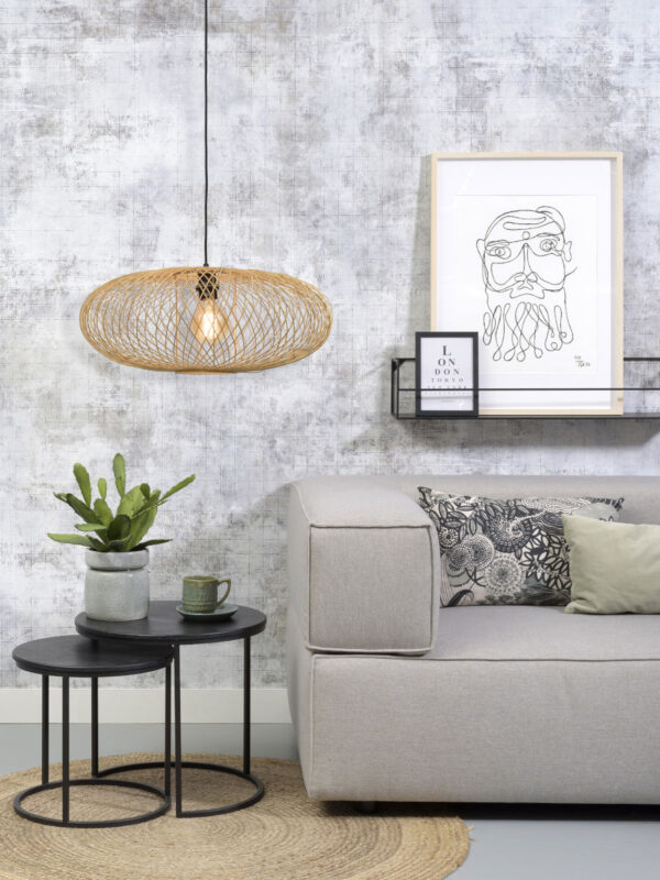 Naturel-bamboe zwarte bohemian hanglamp GOOD&MOJO Cango - Image 9