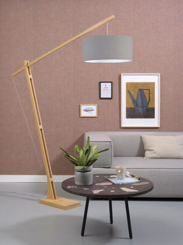 Scandinavische grijze linnen vloerlamp GOOD&MOJO Montblanc - Image 5