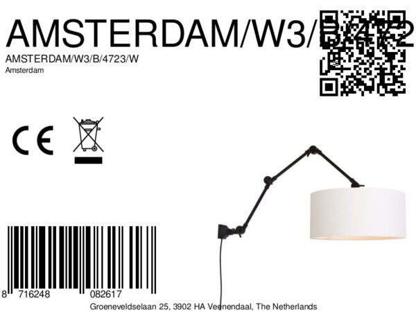 Witte retro metalen wandlamp It's About RoMi Amsterdam - Image 9