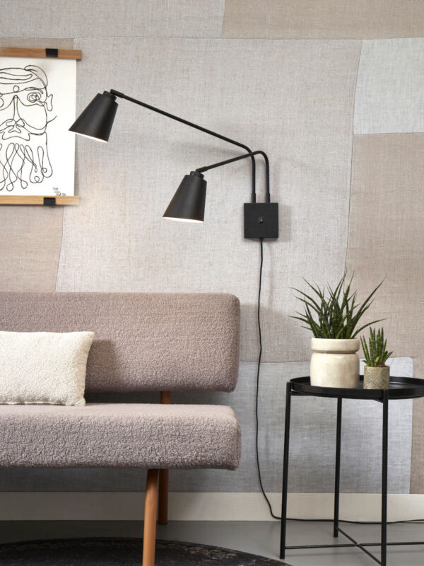 2-lichts wandlamp draai-/kantelbaar zwart It's About RoMi Bremen - Image 8