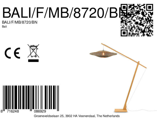 Vloerlamp ufo hefboom groot GOOD&MOJO Bali - Image 10