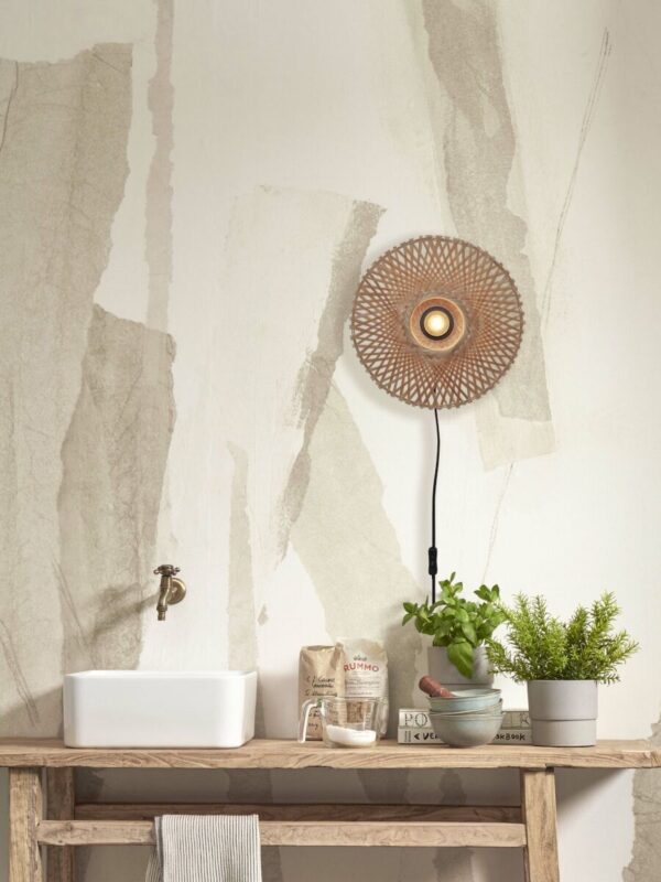 Naturel bohemian bamboe wandlamp XS GOOD&MOJO Kalimantan - Image 11