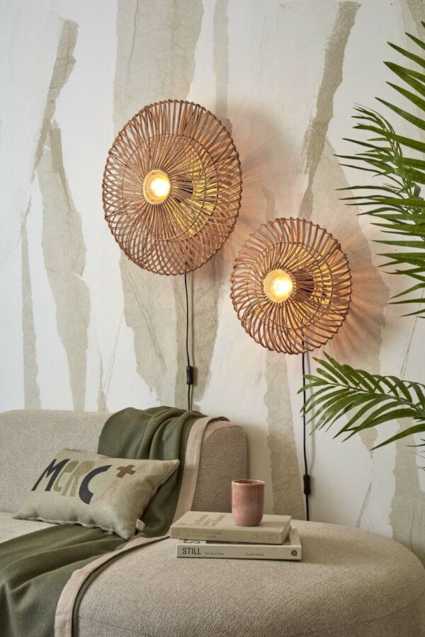 Naturel rotan metalen bohemian wandlamp GOOD&MOJO Zanzibar - Image 10