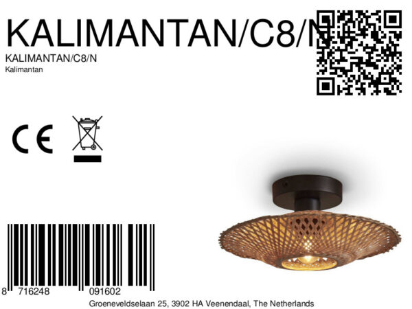 Ringvorm plafondlamp bamboe naturel XS GOOD&MOJO Kalimantan - Image 9