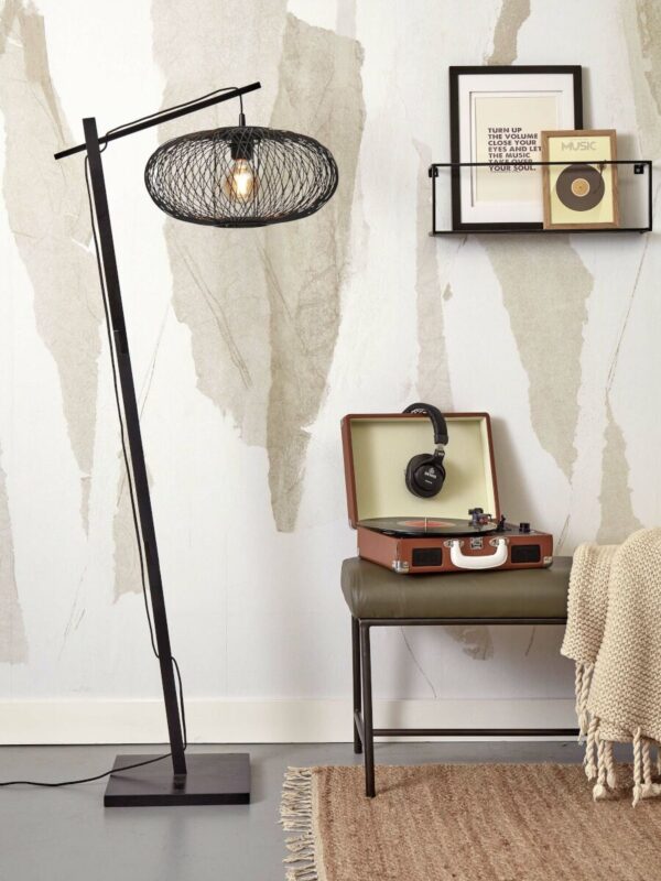 Vloerlamp zwart bamboe bohemian GOOD&MOJO Cango - Image 2