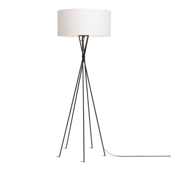 Witte 5-potige vloerlamp metaal/katoen It's About RoMi Lima