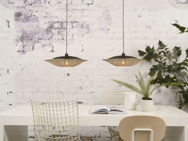 Zwart naturel bamboe hanglamp Boheems GOOD&MOJO Kalimantan - Image 8