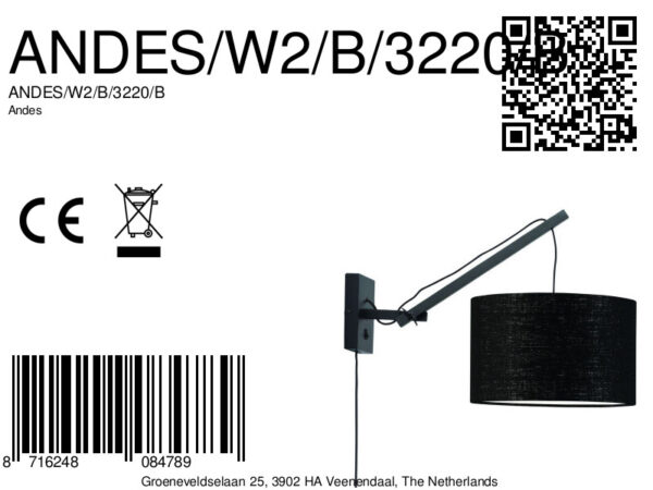 Zwarte wandlamp enkelgewricht GOOD&MOJO Andes - Image 6