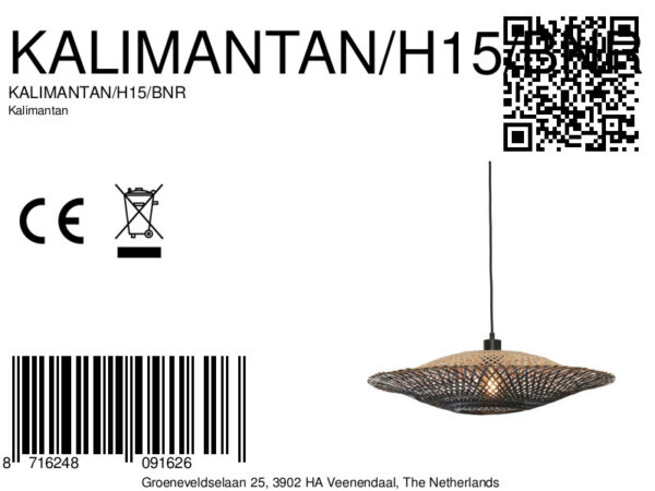 Bamboe hanglamp naturel/zwart schotelvorm M GOOD&MOJO Kalimantan - Image 15