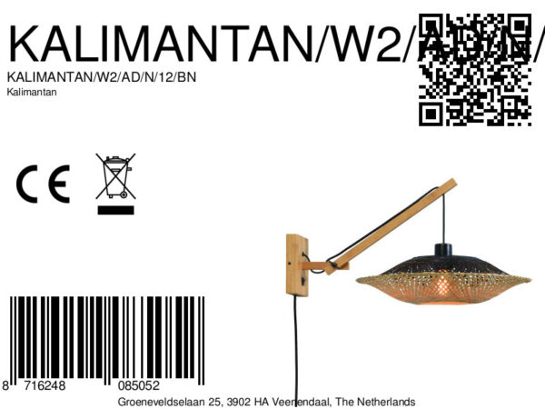 Bamboe naturel zwarte bohemien wandlamp GOOD&MOJO Kalimantan - Image 11