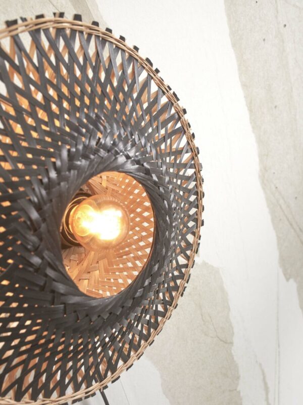 Zwarte bamboe bohemian wandlamp XS GOOD&MOJO Kalimantan - Image 3