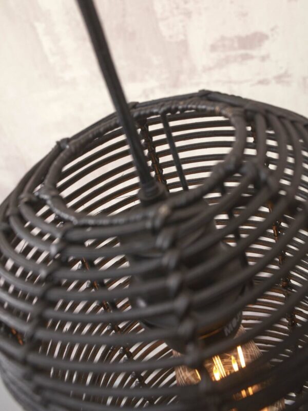 Zwart rotan bohemien hanglamp metaal GOOD&MOJO Tanami - Image 6