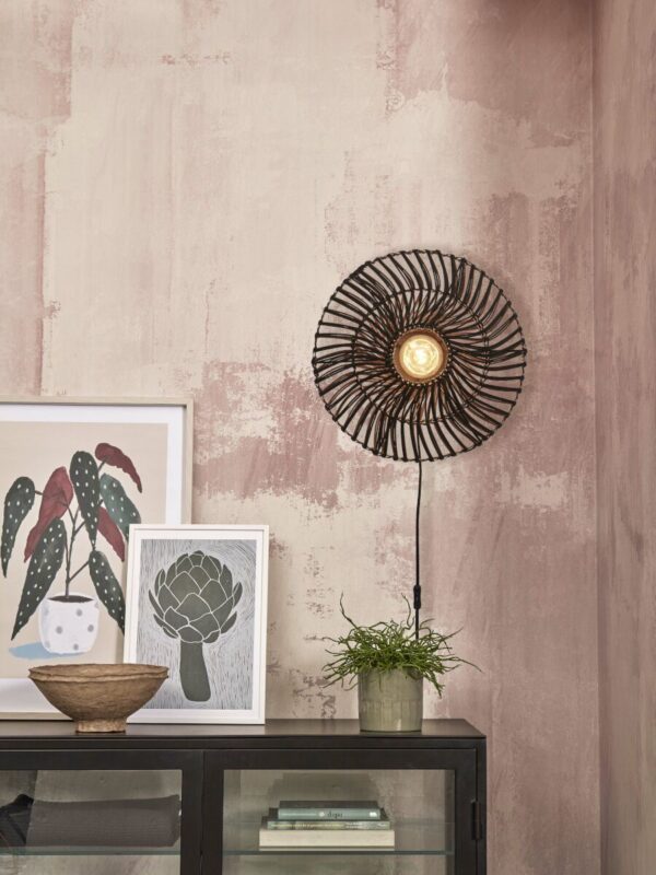 Boheemse wandlamp zwart rotan metaal GOOD&MOJO Zanzibar - Image 2
