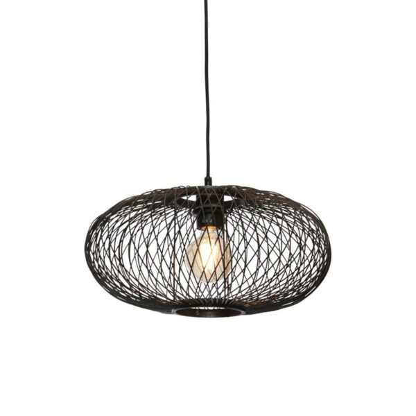 Metalen bamboe hanglamp boheems zwart GOOD&MOJO Cango