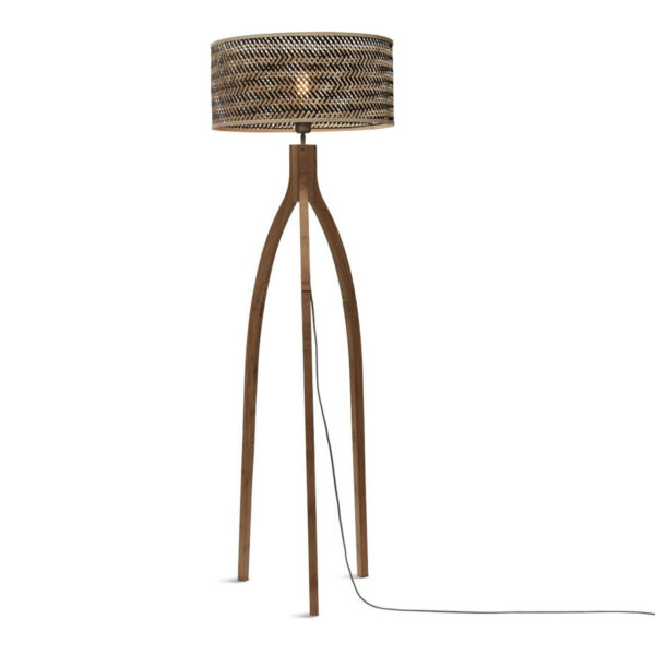 Bamboe boheemse naturel zwarte vloerlamp GOOD&MOJO Java