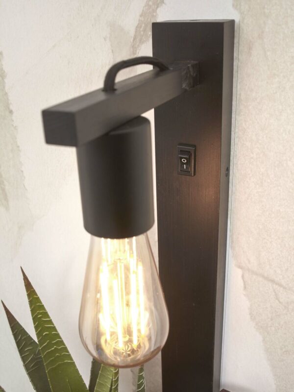 Moderne bamboe wandlamp zwart GOOD&MOJO Flores - Image 4