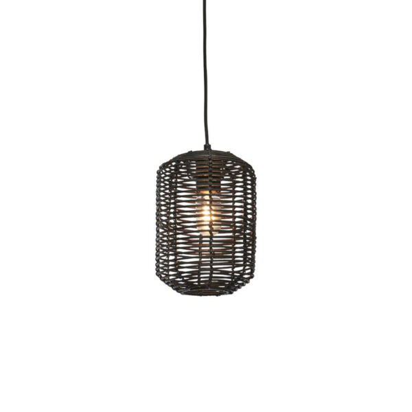 Zwart rotan bohemien hanglamp metaal GOOD&MOJO Tanami