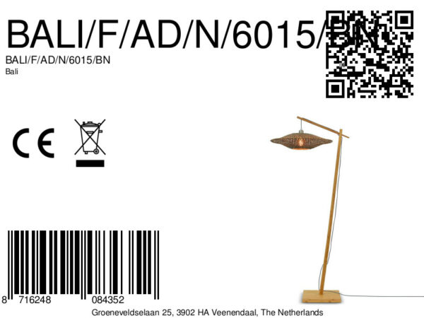 Naturel vloerlamp ufo middelgroot GOOD&MOJO Bali - Image 9