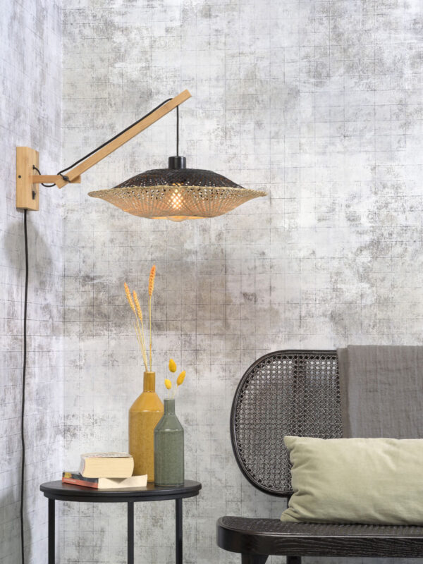 Bamboe naturel zwarte bohemien wandlamp GOOD&MOJO Kalimantan - Image 2