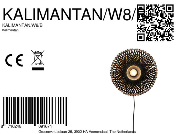 Zwarte bamboe bohemian wandlamp XS GOOD&MOJO Kalimantan - Image 14